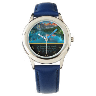 Romans 6:23 moutain lake  gold watch