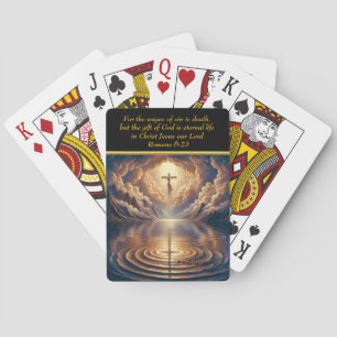 Romans 6:23 Victory Through Christ’s Sacrifice Poker Cards