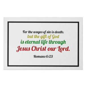 Romans 6 Salvation Bible Verse Wall Art