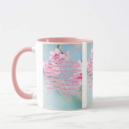 Romans 76 KJV Bible Verse Pic Two_Tone Mug