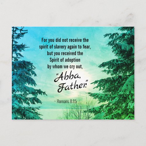 Romans 815 We cry out Abba Father Postcard