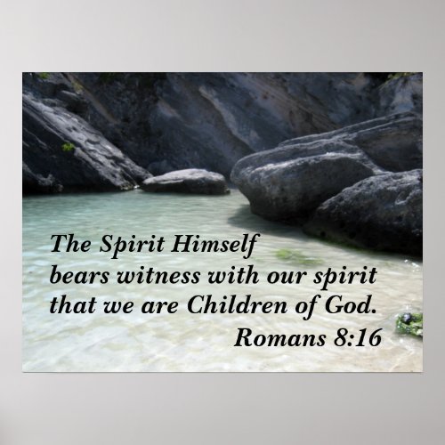 Romans 816 The Spirit himself bears witness Poster