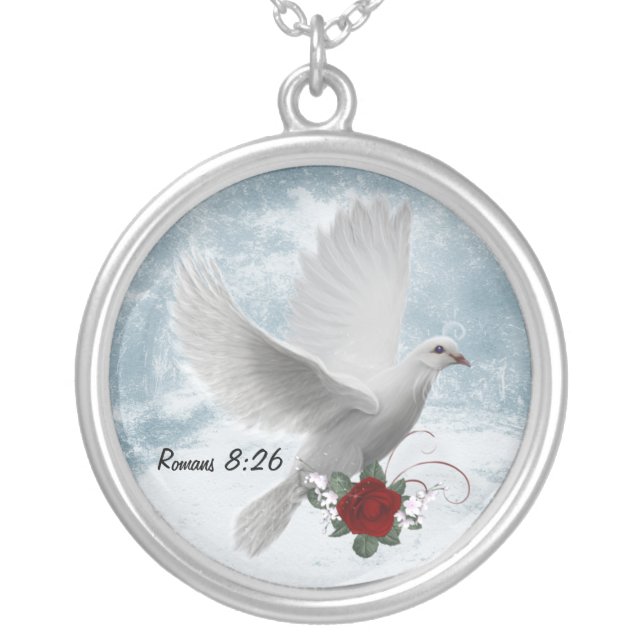 Romans 8:26 Necklace (Front)