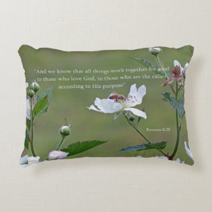 Romans 8:28 accent pillow