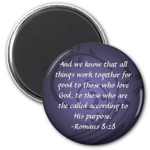 Romans 828 All Things Christian Bible Verse Quote Magnet