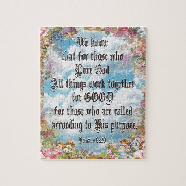 Romans 8:28 - All things good... Jigsaw Puzzle (Vertical)