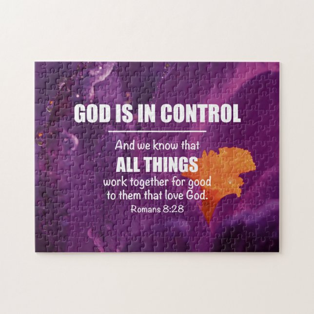 ROMANS 8:28 All Things Work Together Christian Jigsaw Puzzle (Horizontal)