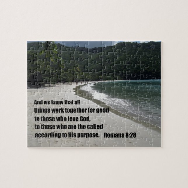 Romans 8:28 All things work together for good... Jigsaw Puzzle (Horizontal)