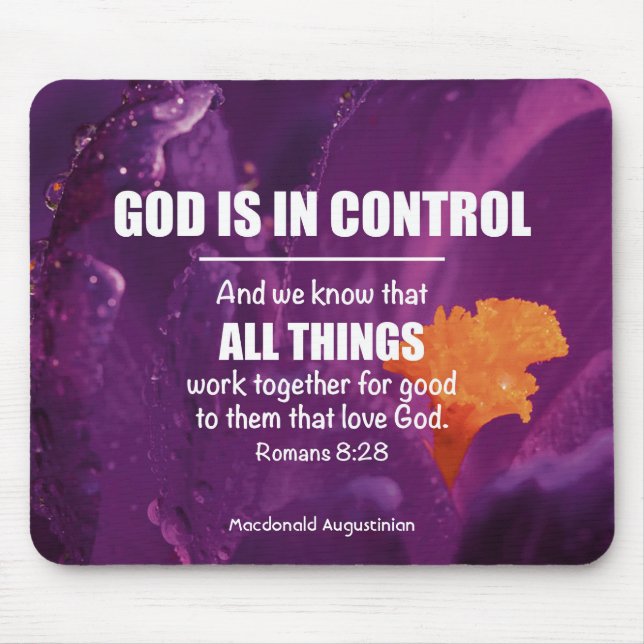 Romans 8:28 ALL THINGS WORK TOGETHER Personalized Mouse Pad (Front)