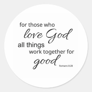 Romans 8:28 Art Sticker