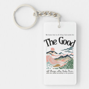 Romans 8:28 Artwork Keychain
