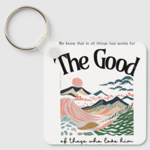 Romans 8:28 Artwork Keychain