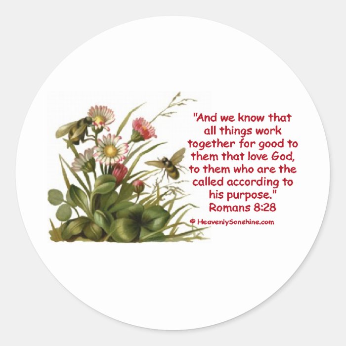 Romans 828 Bee Motif Round Stickers