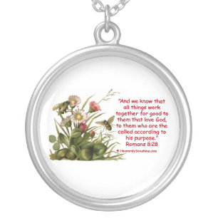 Romans 8:28 Bee Necklace