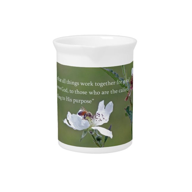 Romans 8:28 beverage pitcher (Front)