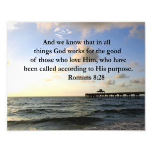 ROMANS 8:28 BIBLE PHOTO PRINT