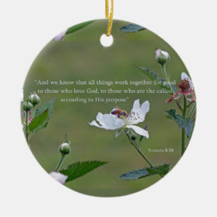 Romans 8:28 ceramic ornament