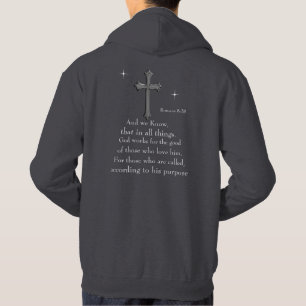 Romans 8:28 Christian Bible verse Hoodie