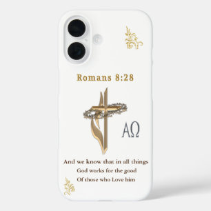 Romans 8:28 Christian  iPhone 16 Case