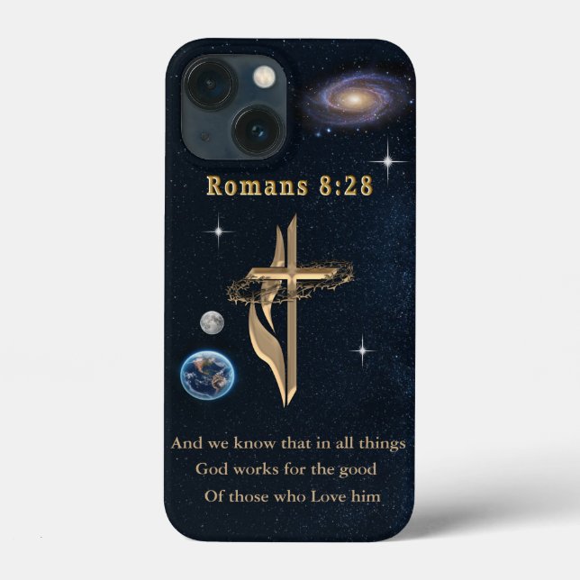 Romans 8:28 Christian  Case-Mate iPhone Case (Back)