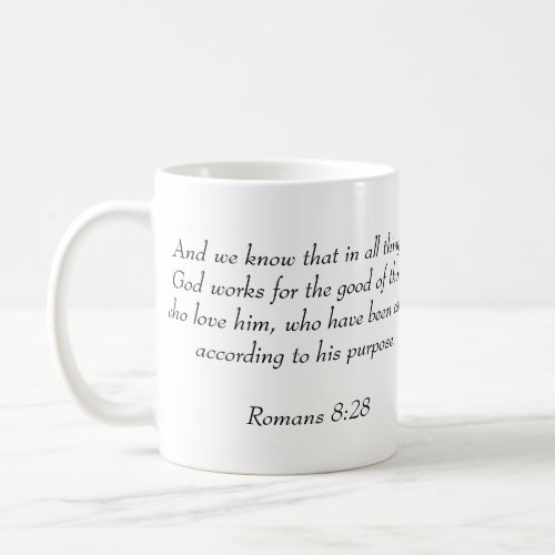 Romans 828 coffee mug