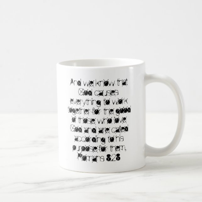 Romans 8:28 Coffee/Tea mug (Right)