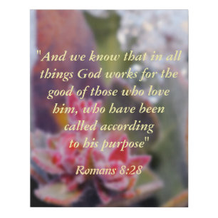 Romans 8:28 faux canvas print