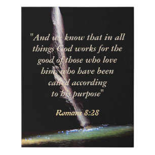Romans 8:28 faux canvas print