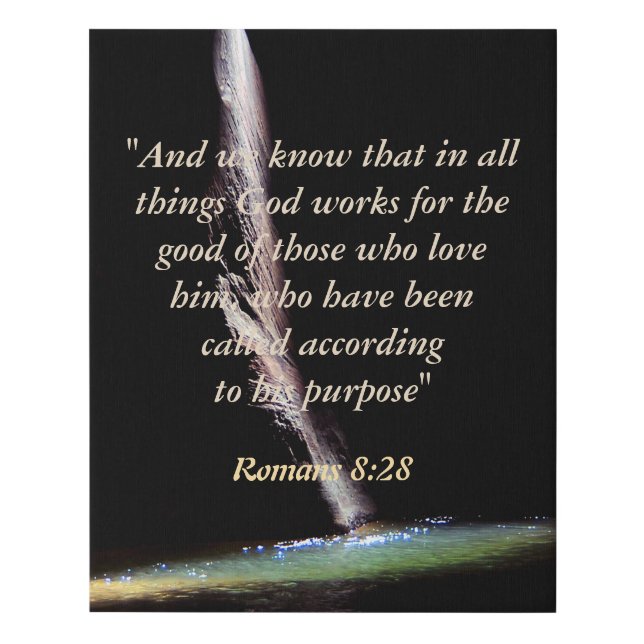 Romans 8:28 faux canvas print (Front)