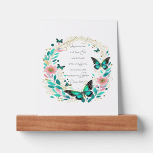 Romans 8:28 Flowers and butterflies  Picture Ledge
