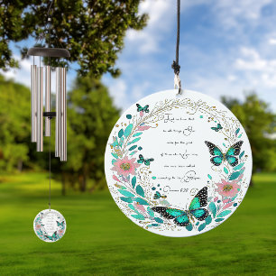 Romans 8:28 Flowers and butterflies  Wind Chime