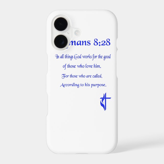 Romans 8:28 iphone case (Back)