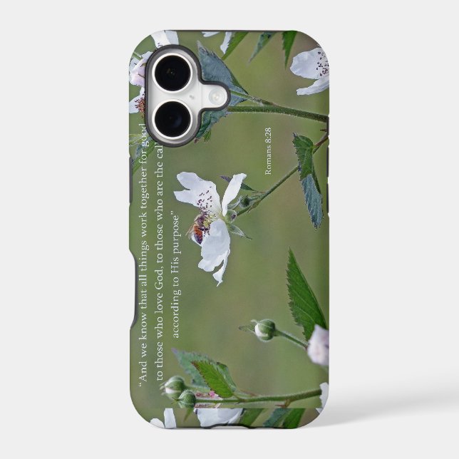 Romans 8:28 iphone case (Back)