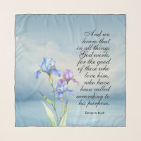 Romans 8:28 Iris Watercolor 