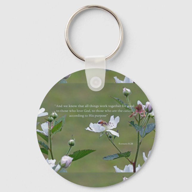 Romans 8:28 keychain (Front)