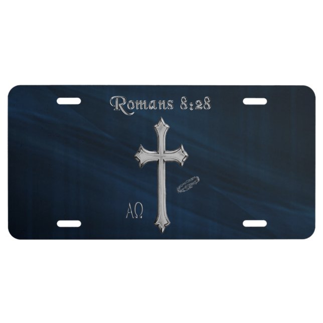 Romans 8:28 license plate (Front)