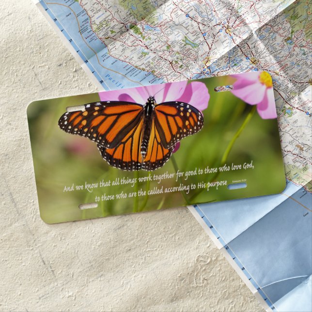 Romans 8:28 license plate (In Situ)