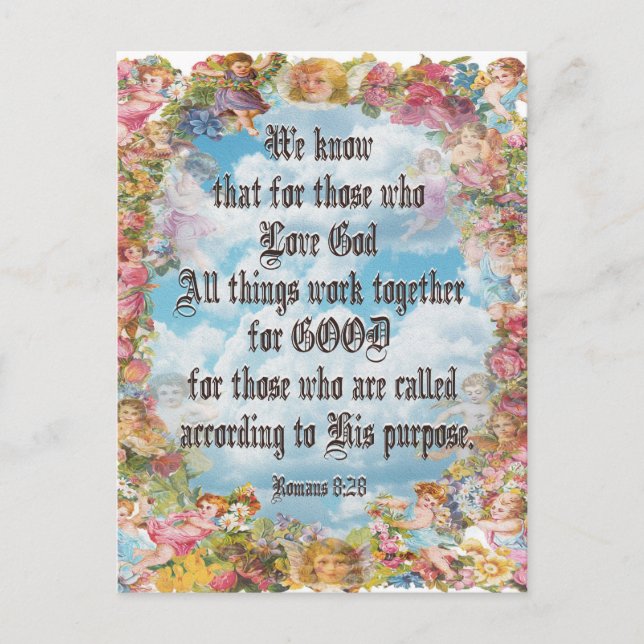 Romans 8:28 postcard (Front)