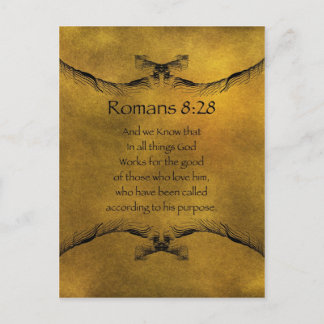 Romans 8:28 postcard