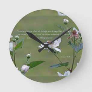 Romans 8:28 round clock