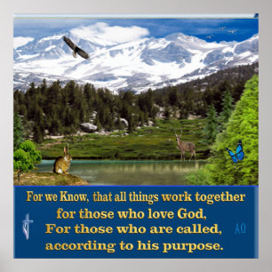 Romans 8:28 scripture poster