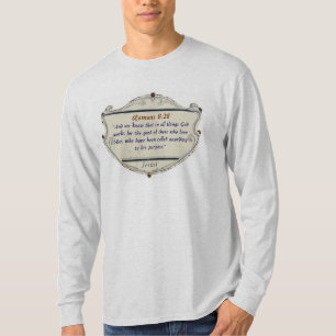 Romans 8:28 Shield Christian Men's Long Sleeve Tee