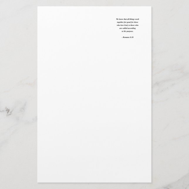 ROMANS 8:28 STATIONERY (Front)