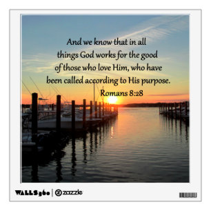 ROMANS 8:28 SUNSET PHOTO DESIGN WALL STICKER