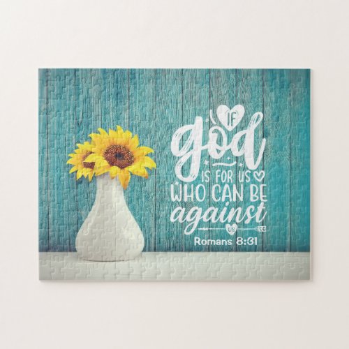 Romans 831 If God is for us who can be against us Jigsaw Puzzle