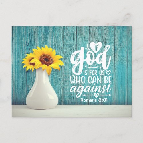Romans 831 If God is for us who can be against us Postcard