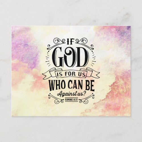 Romans 831 If God is for us who can be against us Postcard