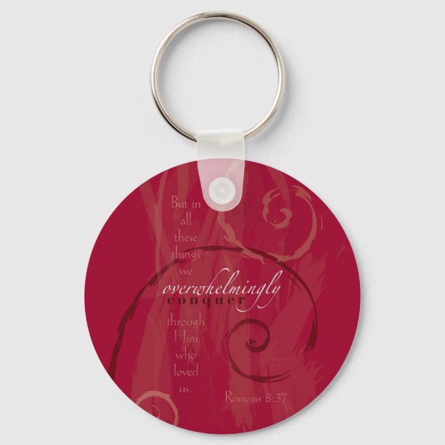 Romans 8:37 keychain (Front)