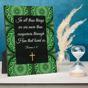 Romans 8:37 plaque