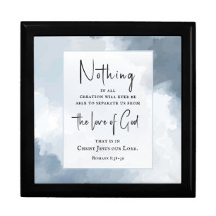 Romans 8:38-39 Love of God Bible Verse Christian Gift Box